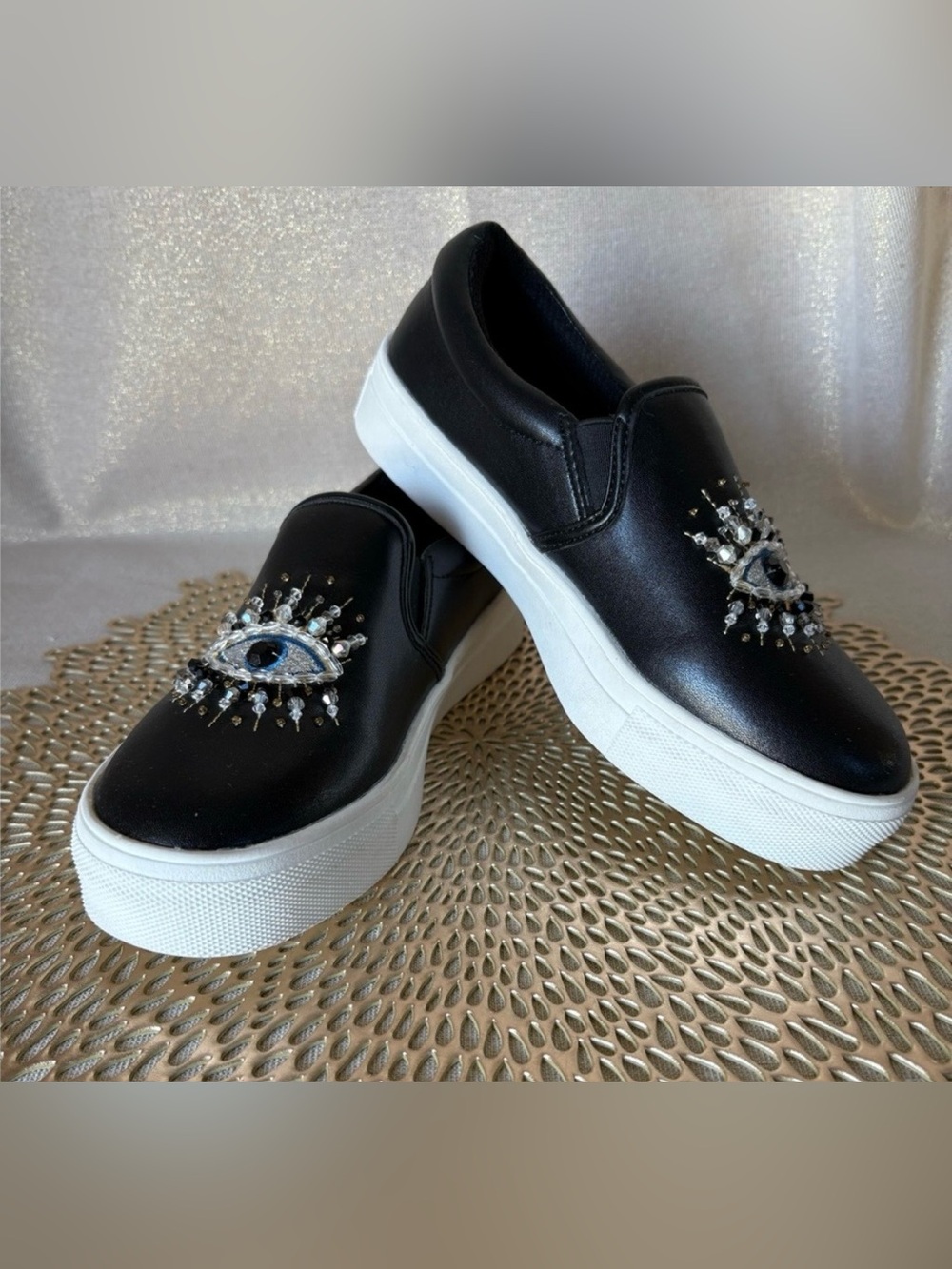 Kurt Geiger Women’s London Leah Eye Platform Slip-On Sneakers-Size 5 1/2 to 6